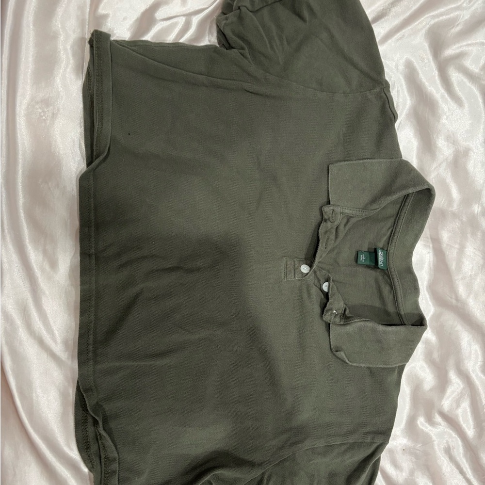 wild fable Olive Green Cropped Polo Top